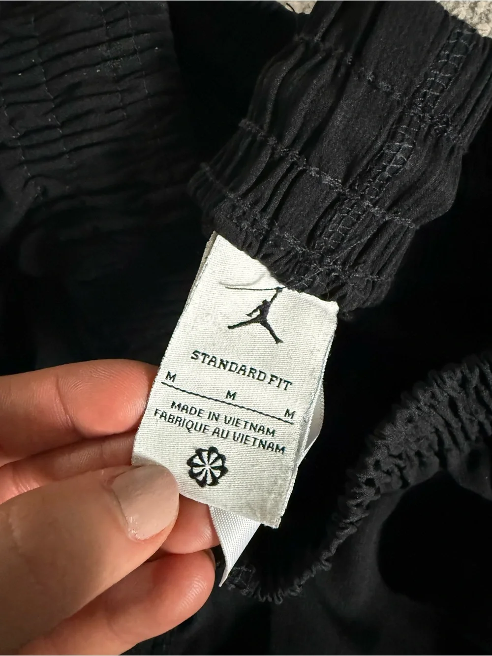 Jordan Flight sweatpants black cargo pockets pull on medium
